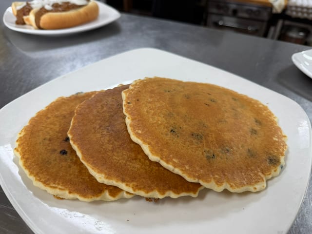 Blueberry Pancakes.