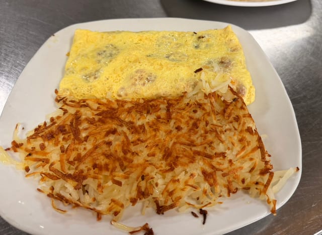 Bacon & Cheese Omelette.